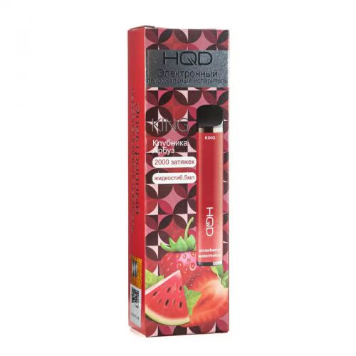 HQD KING 2000 Strawberry Watermelon / Клубника Арбуз оптом