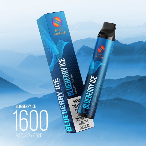 SKY SMOKE 1600 Blueberry Ice / Черника Лед оптом