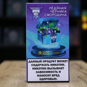 GANG XBOX 8000 затяжек Ледяная Черника Смородина