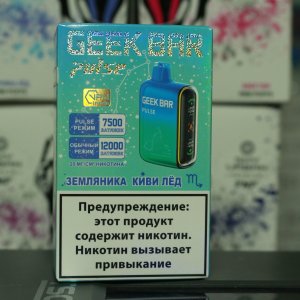 Электронная сигарета Geek Bar Pulse 12000 затяжек Земляника Киви Лед