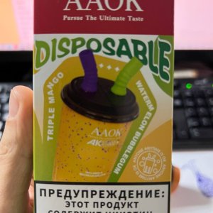 Электронная сигарета 2в1 AAOK 21000 Тройное Манго / Арбуз Жвачкка